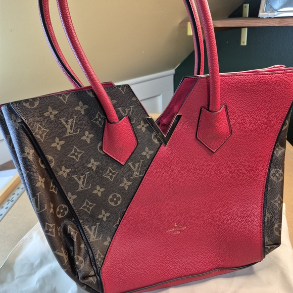 Louis Vuitton Handbags - Louis Vuitton Red and Monogram Reversible Tote